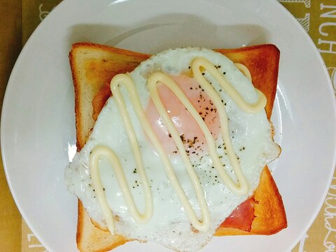 朝食♡ベーコンエッグトースト